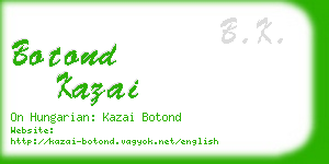 botond kazai business card